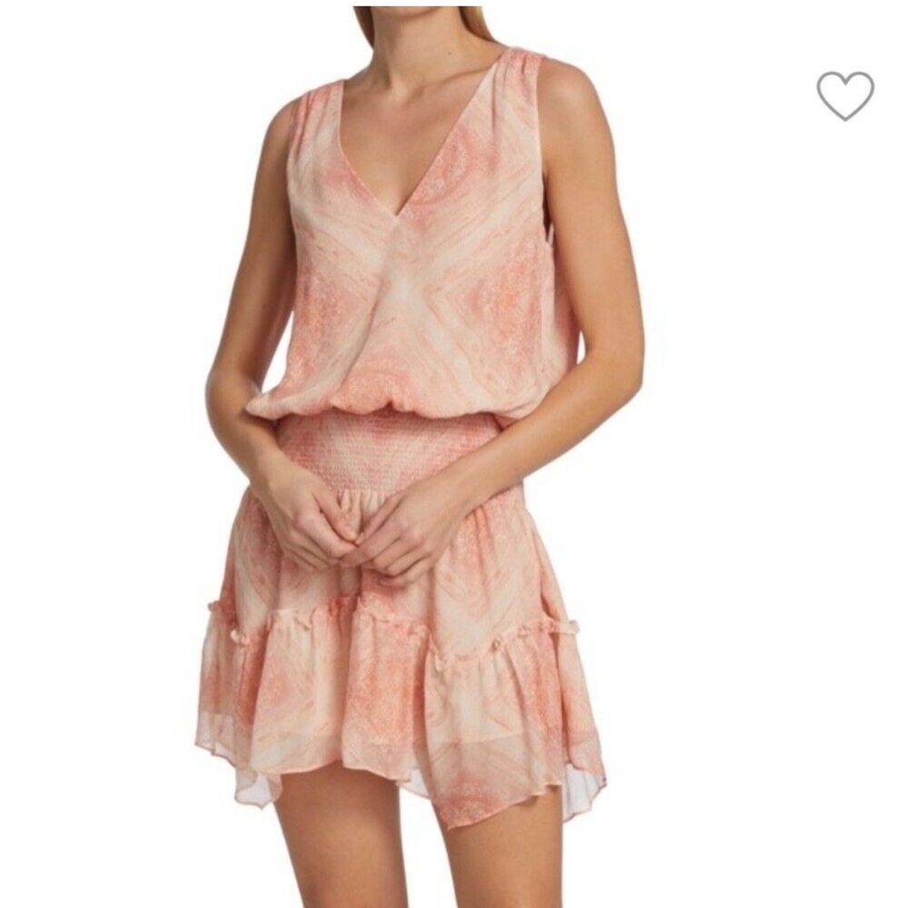 Ramy Brook Pink Ruffled Tiered Sundress